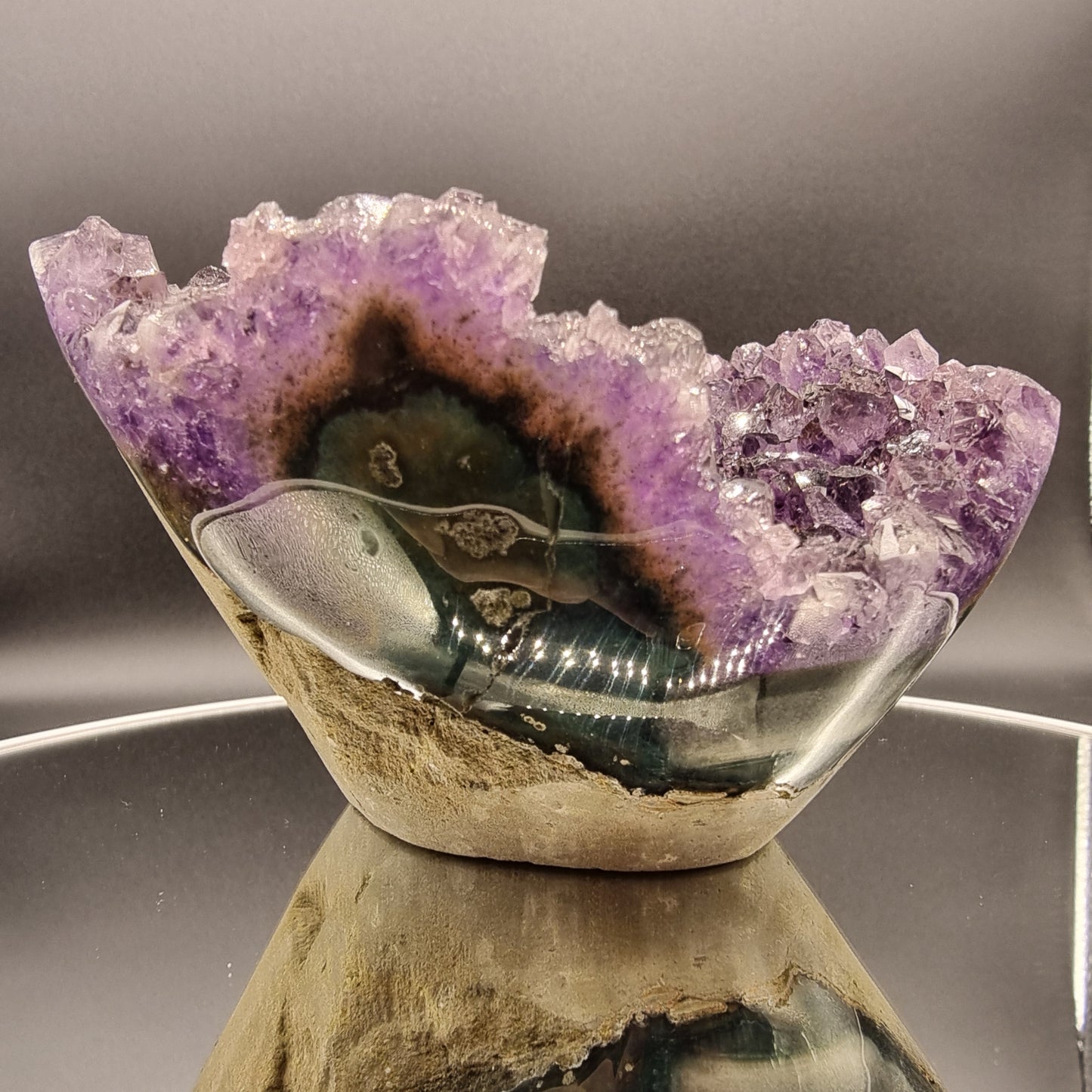 Amethyst Schale Dunkel Lila
