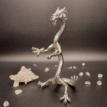 Kristall Ständer Drache Silber