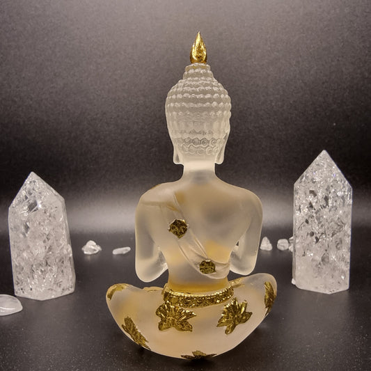 Deko Buddha Transparent mit Gold