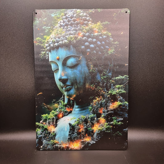 Schild Buddha im Berg