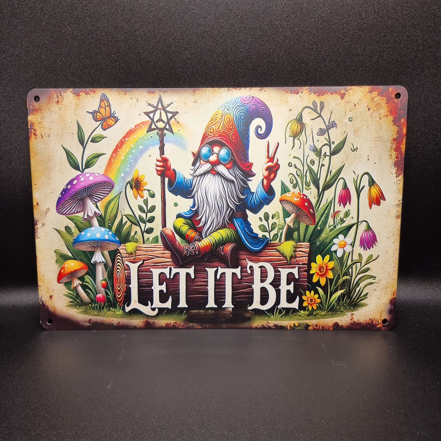 Schild Wichtel Let it Be