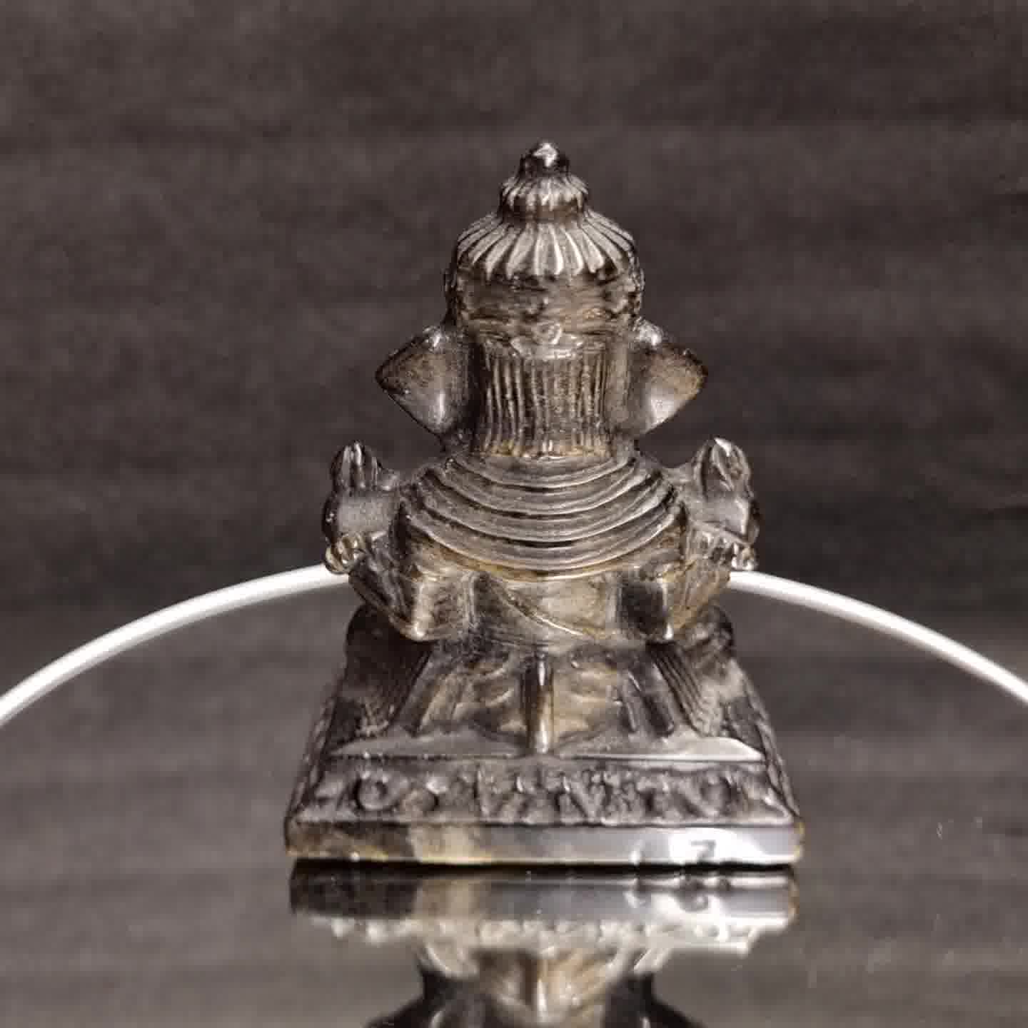 Gold Obsidian Ganesha