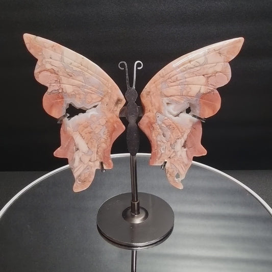 Pink Achat Schmetterling auf Stand